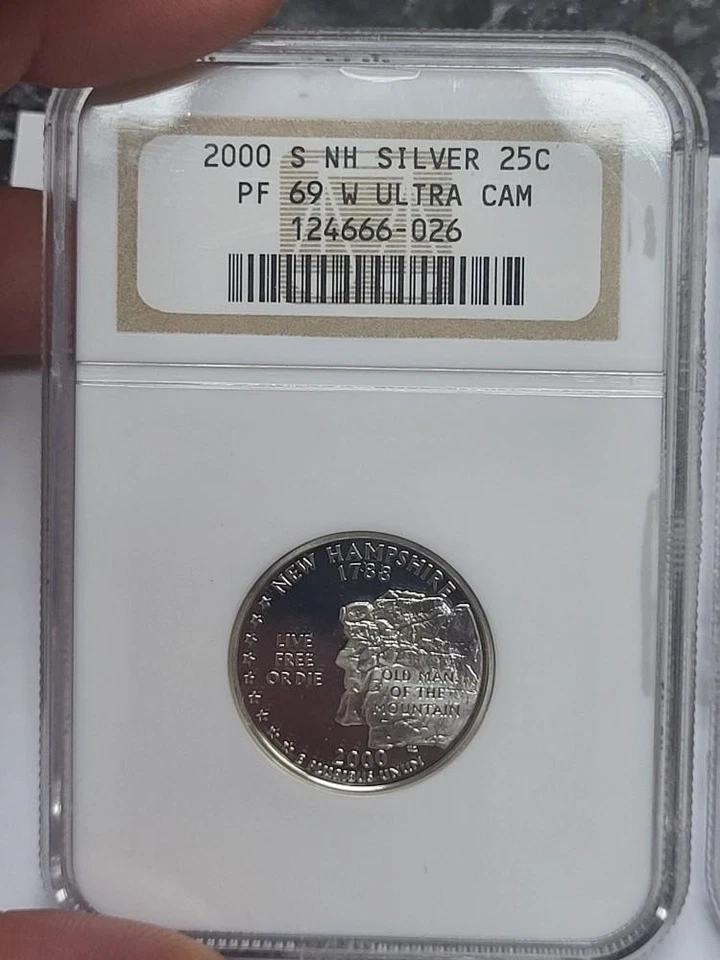 2000 SILVER PROOF NGC PF69 Ultra Cameo Set of Statehood Quarters 5 coins - Image 3 of 4