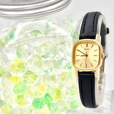 Brand new battery SEIKO Ladies Wristwatch Gold Square 2P21 5B40 820310 Brand new
