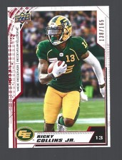/165 Red 2020 Upper Deck CFL Ricky Collins Jr. #77 RC Midwestern State Mustangs