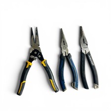 DeWalt DWHT70277, Husky, Kobalt, Compound Action Needle Nose Pliers Lot, 3 Pcs