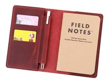 Leather Notebook Cover for Field Notes, Handmade Journal Cover for Moleskine ...