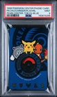 1998 POKEMON CENTER PHONE CARD CHARMANDER/PIKACHU/POLIWHIRL PSA 9