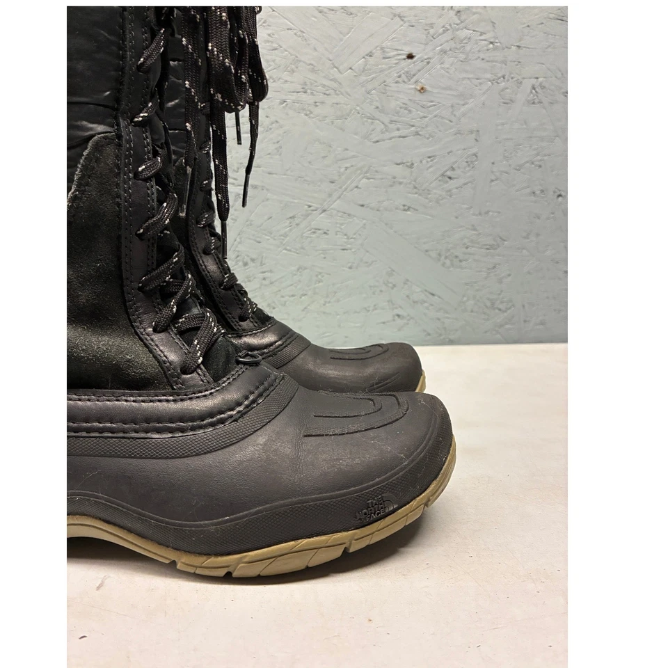 The North Face Winter Boots Women's Black Waterproof Insulated Tall Snow Boots 8 - Image 4 of 4