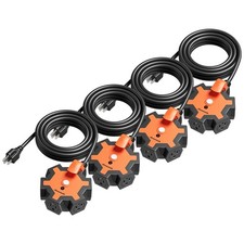 DEWENWILS Industrial Power Strip with 5-Outlet 4 Pack ETL Listed Circuit Breaker