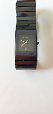Rado Ceramica Unisex Armbanduhr Quarz Keramik Schwarz Analog Datum