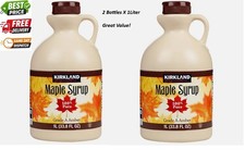 Kirkland Signature 100% Pure Grade A Amber Maple Syrup, 2 X 1L Bottle