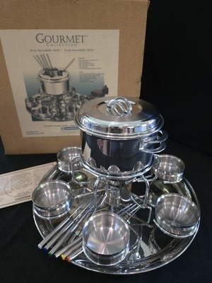 Tramontina Gormet Collection BRAZIL Fondue INOX 18/10-018cm 16 Pc (+bonus) EUC