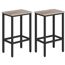 Bar Stools, Set of 2 Bar Chairs, Kitchen Breakfast Bar Stools with Footrest, ...