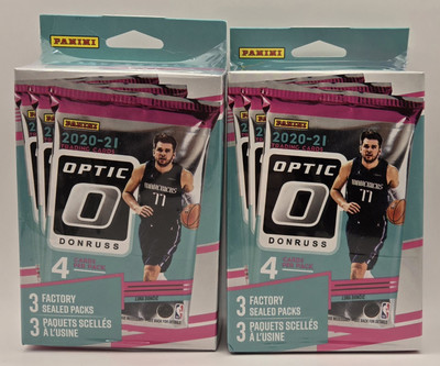 2020-21 Panini Donruss Optic NBA Basketball Retail Hanger Box Sealed 2 Box Lot 