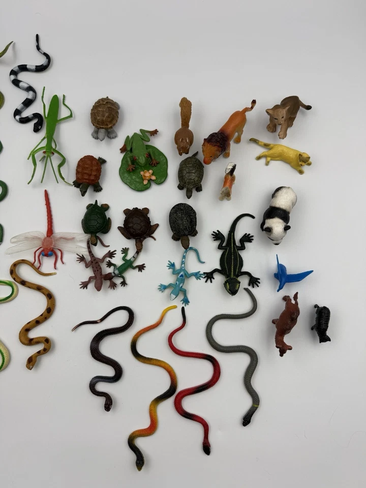 🦁30+ Lote Figuras De Reptiles Animales De Colección Serpientes Ranas Lagartos Tortugas Mixto/Schleich Foto 3 de 4