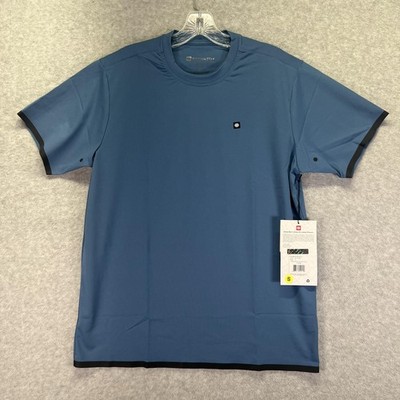 686 Shirt Mens Small Blue Ash Lets Go Tech Short Sleeve Athletic Performance
