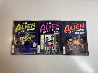 Lot of 3!The Alien Next Door Books 1-3  Paperback Ex-Library By AI Newton