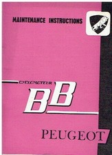 PEUGEOT BB SERIES 50cc MOPED ORIG 1959 INSTRUCTION & MAINTENANCE HANDBOOK *VGC*