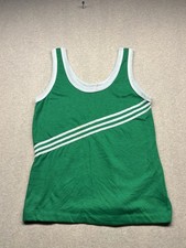 1970/80s Boys Green Striped Tank Top