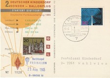 ALLEMAGNE carte maximum ballon POSTAL 30.8.1965 ETAT EXCELLENT