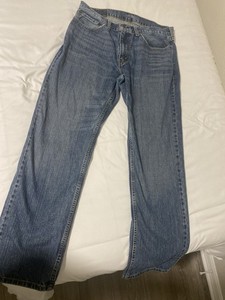 Levi's Men's Blue Denim Straight Jeans Cotton Logo Button Zip Pockets