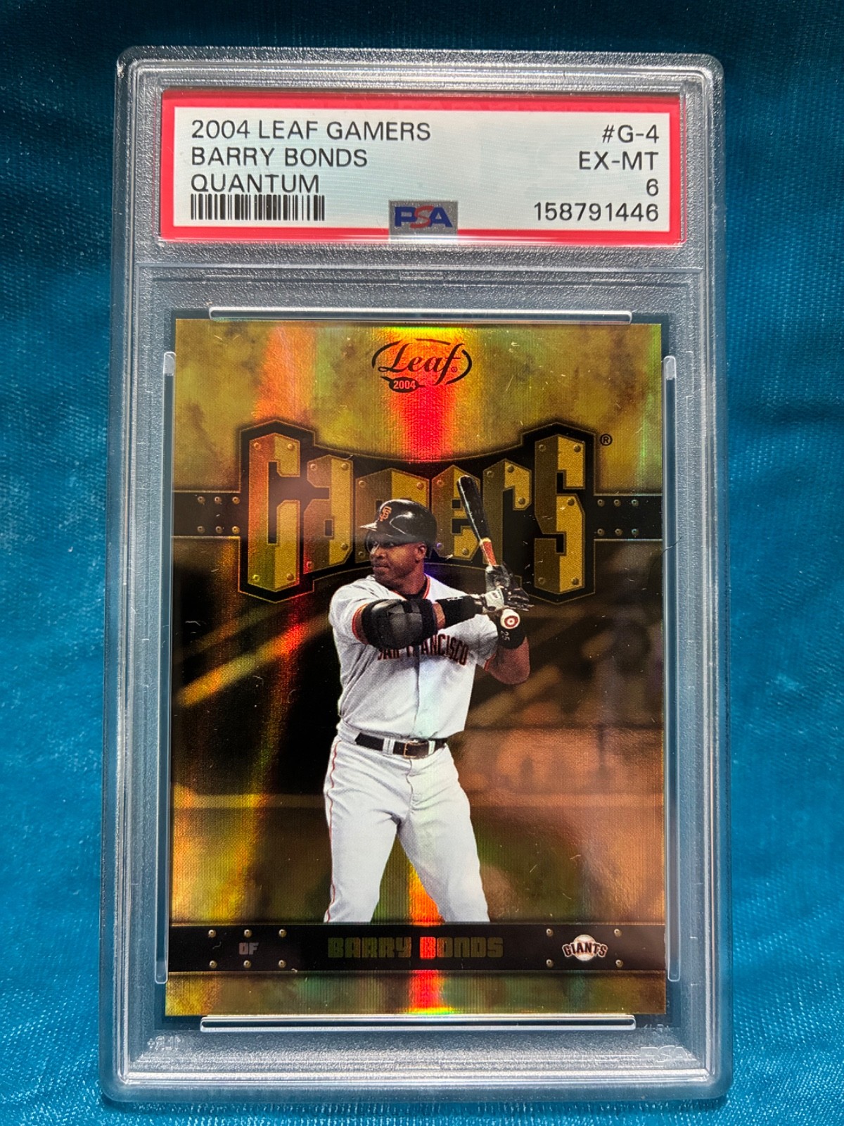 PSA 6 Pop 1 Only 2^ 2004 Leaf Gamers Quantum Barry Bonds #G-4 Refractor /100 SFG