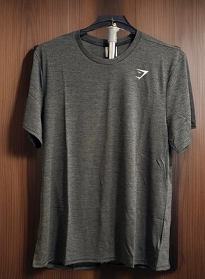 New-Gymshark Arrival T-Shirt Charcoal Grey Marl Short Sleeve -Men s Size XXL