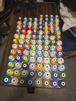 Lot Of 100 Nos Robinson Anton 1100 Yard Embroidery Thread Spools New