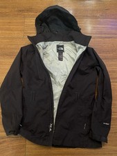 North Face Jacket Womens Small Black HyVent Hood Waterproof Outdoor Coat Jacket