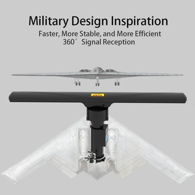990Miles Outdoor Amplified TV Antenna 1080P HDTV Digital 360° Rotation Remote US
