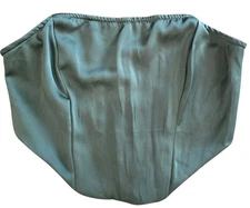 Corset Satin Strapless Women's Size 10 Structured Bandeau Green Holiday Party