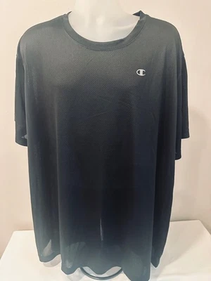 Camiseta Champion Negra Ligera Manga Corta Logo Talla 4XL, XXXX-Grande Nueva con Etiquetas - Imagen 1 de 3