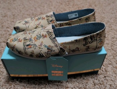 TOMS x Disney Cinderella Gus & Jaq Slip-On RARE Shoes Women s Size 9 NEW