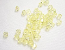 24 JONQUIL SWAROVSKI CRYSTAL  5301 BICONE BEADS 4MM