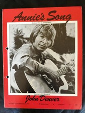 JOHN DENVER -  'ANNIES SONG' - 1970's VINTAGE SHEET MUSIC SCORE!