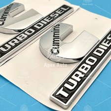 2x 3d Cummins Turbo Diesel Emblem Badge For Car Ram 2500 3500 4500 Fender Side