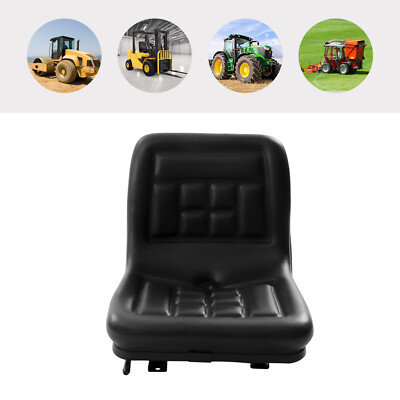 Universal Heavy Duty Tractor Seat Replacement With Slide Rails - Fits Lawn Mowers, Forklifts, Excavators
