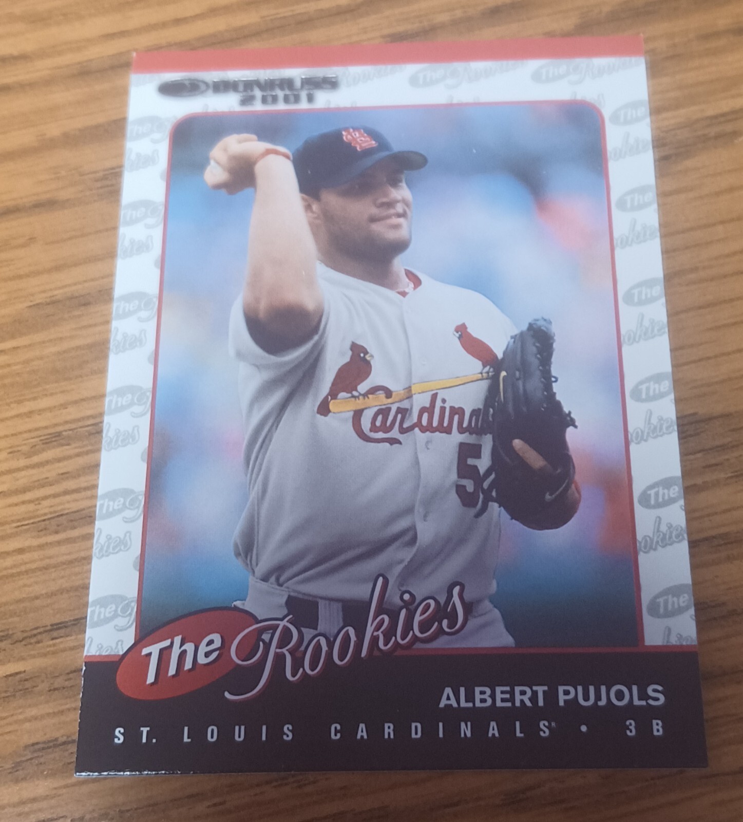 Albert Pujols 2001 Donruss The Rookies Rookie Card Cardinals