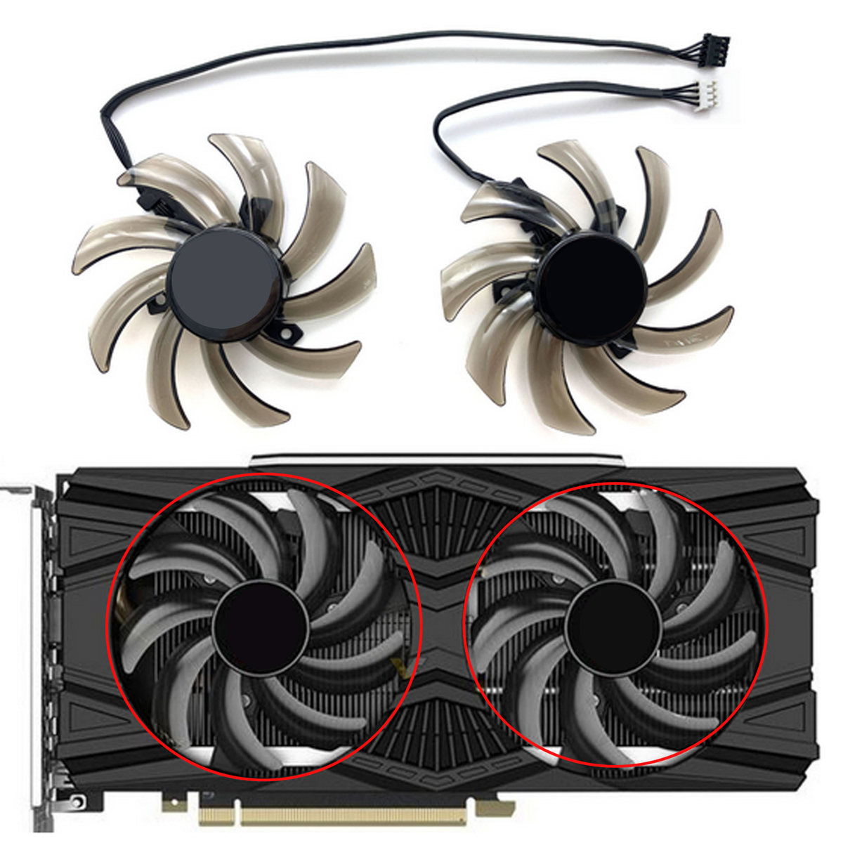 For RTX2060 2060S 2070 GTX1660S Gaming OC Dual Fan Graphics Card