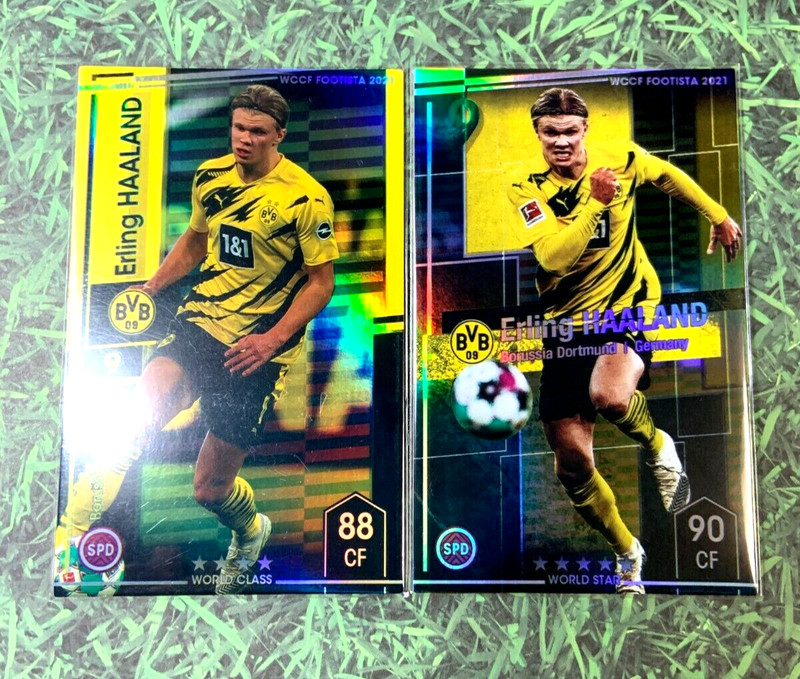 Panini Footista 2021 Erling Haaland set Borussia Dortmund Refractor card WCCF