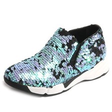 B0266 sneaker donna UMA PARKER NY blu/viola/nero paillettes shoe woman