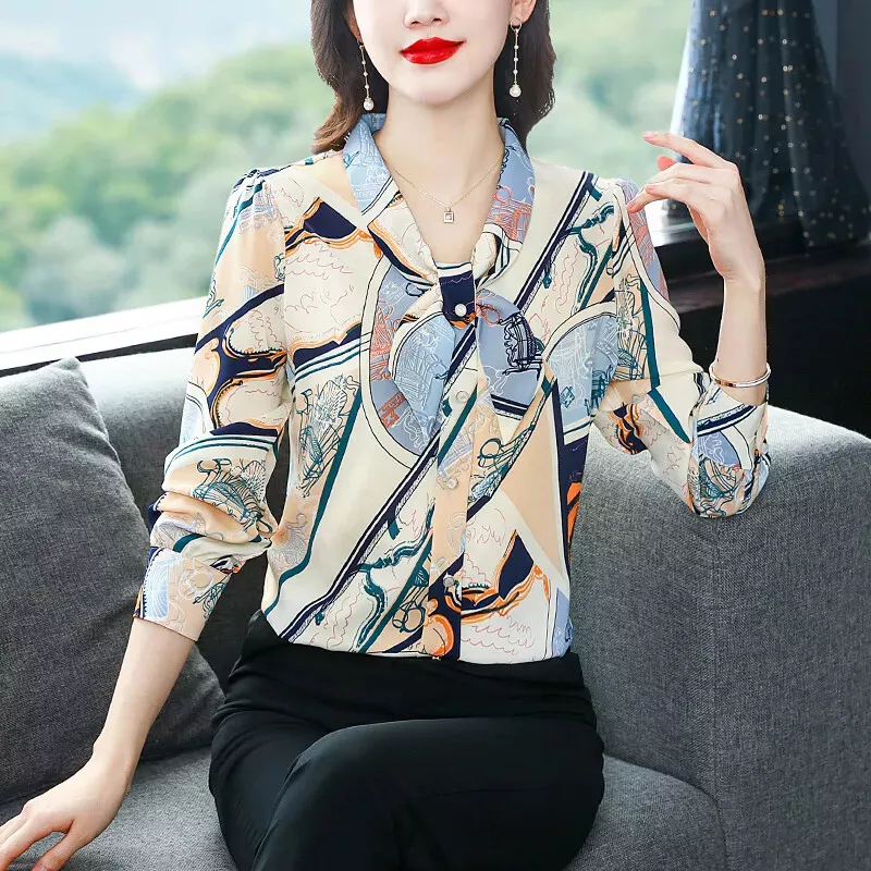 Chemise Jersey Chemisier Femme Chemisier Color Bleu Satin l gant Unglued 52931