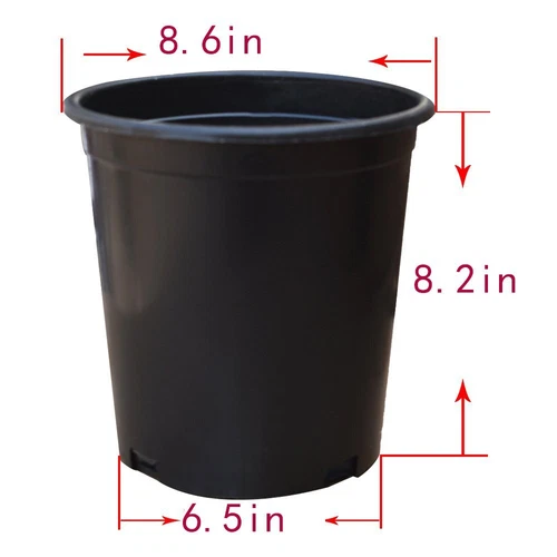 1/2/3/5/7/10/15/20 Gallon Plastic Nursery Pots Garden Plant Flower Pot Planter - Picture 14 of 34