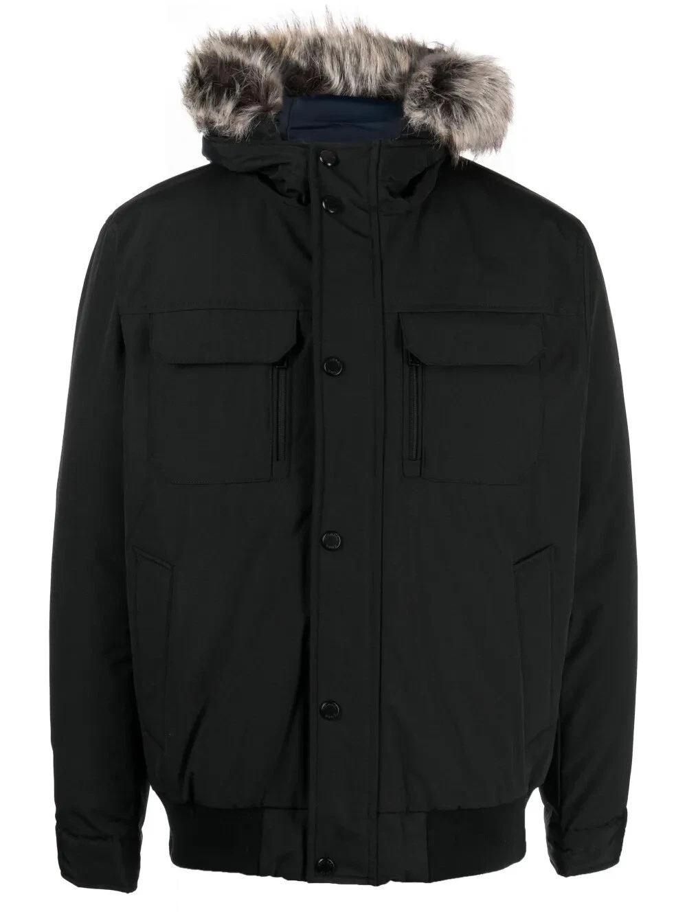 Michael Michael Kors Giubbotto Bomber Uomo Piumino Imbottito con Cappuccio Nero