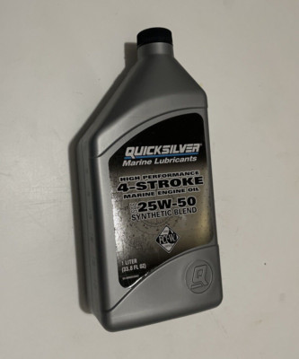 Quicksilver Synthetic Blend Marine Engine Oil   4-Stroke 25W-50, Quart