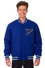 NHL St. Louis Blues JH Design Wool  Reversible Jacket With 2 Front Logos 