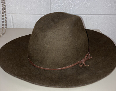 Italian Stefeno Crushable Fine Felt Hat 100% Wool Brown  display picture 1