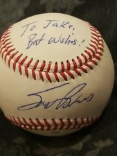Scott brosius signed baseball autographed ball authentic autograph signature 