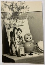 Photo in photo Toy Doll Mirror Alarm clock Vase Unusual interesting stil life