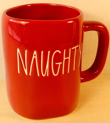 Rae Dunn  NAUGHTY  Or   NICE  Christmas Coffee Tea Mug~Artisan Collection