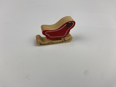 Small Wooden Trinket Home Decor Doll Mini Shelf Knick Knack Chatski Santa Sleigh
