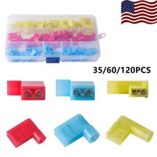 35/240PCS HEAT SHRINK FLAG TERMINALS RIGHT ANGLE CONNECTORS WATERPROOF 22-10AWG