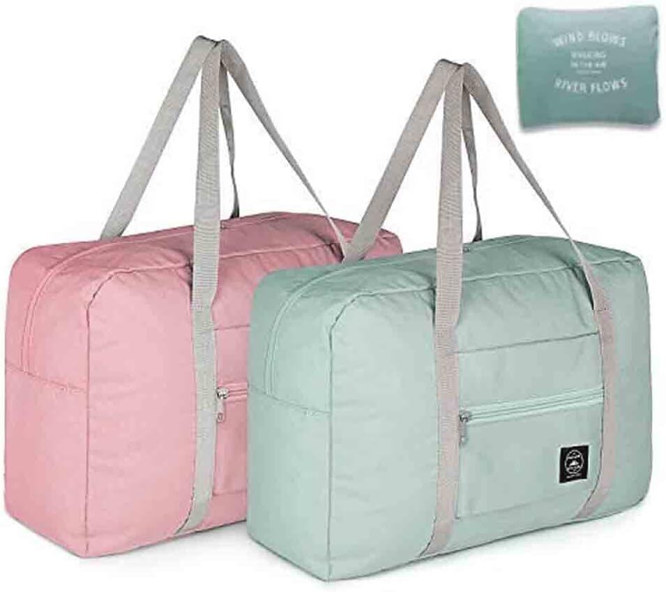 For Spirit Airlines Personal Item Bag 2 Pack Travel Duffle Bag, PINK&BLUE