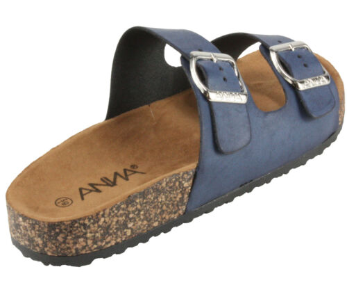 Sandalias planas para mujer ANNA Glory-100 con doble correa puntera abierta - Imagen 15 de 21