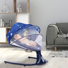 Newborn Electric Baby Bouncer Swing  Bluetooth Music Cradle Rocker Chair Infant